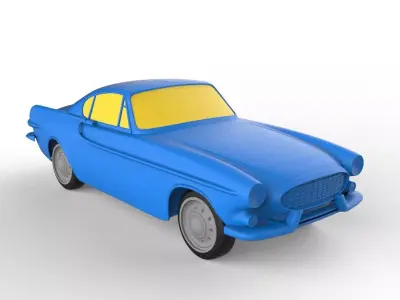 Volvo P1800 1964 Classic Car 3D print model