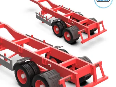3D Printable Truck Trailer Model 3D print model