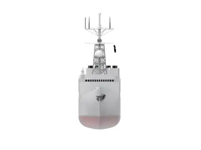 The Spruance Class Detroyer  Low-poly 3D model
