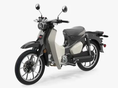 Designer Modern Scooter Black 3D model