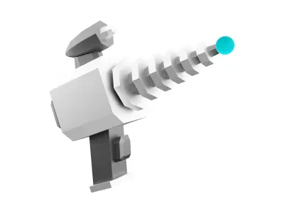 3d science fiction blaster icon 3D model