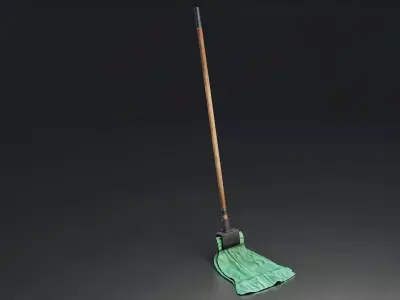 Cleaning Equipment Set Low-poly 3D model