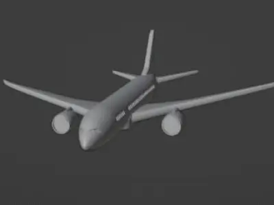 Boeing 787 plane with stand 3D print model