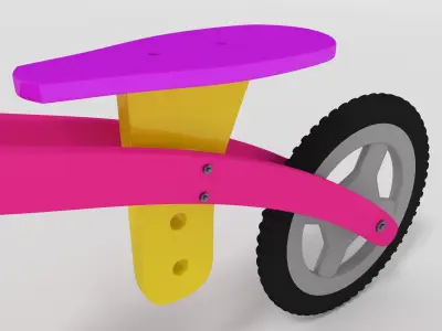 Kids Bicycle Free low-poly 3D model