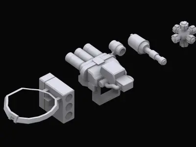 Gundam Zeon Rockets and Bombs 3D model