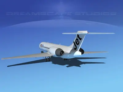 Boeing 717-200 Jet Star 2 3D model
