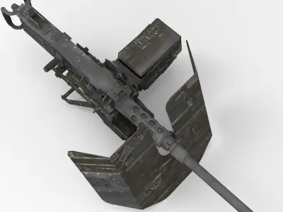 M2Browning machine gun 3D model