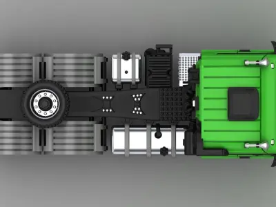 Mercedes Bens- Actros truck  3D print model