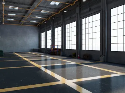 Warehouse Factory interior 3D model