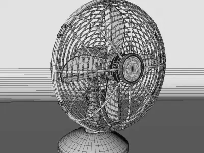 golden fan special  Free low-poly 3D model