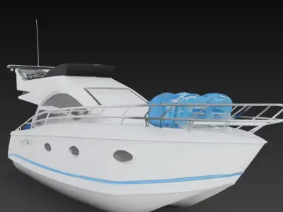 Compact Motor Yacht Cabin Cruiser 3D print model