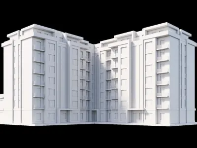Residental Building 3D model purchase