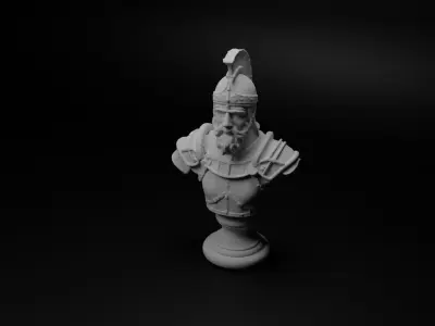 Crusader Warrior Bust Chess 3D print model purchase