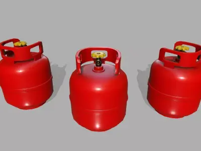 Propane Tank Low-poly 3D model 2