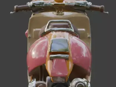 Futuristic Mini Scooter 3D Model Low-poly 3D model purchase