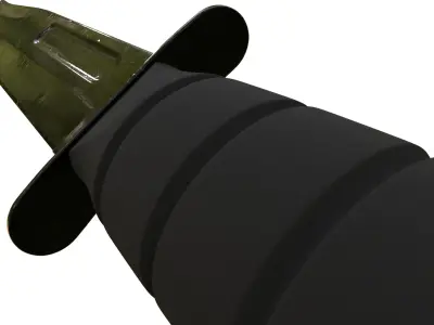High-Poly military knife 3D model