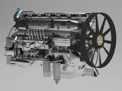 Engine diesel 3D model