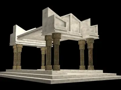 Ancient Temple Two Different Versions 3D model