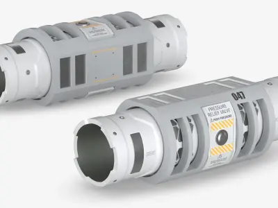  Sci-Fi Modular Pipe Connector System White 