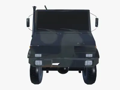 Low Poly Daimler Benz Unimog Low-poly 3D model