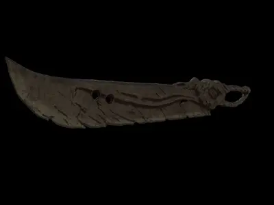 Old Weapon Sword02 Low-poly 3D model