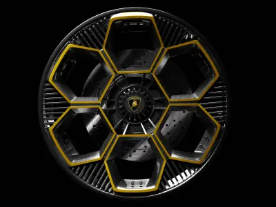 Highpoly Vehicle Rim 420B2 3D Model 3D model