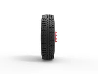 Front wheel of Pickup Truck Scale 1 to 25 3D print model