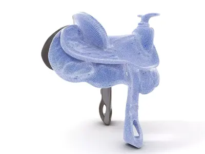 Elegant Western Saddle model pack Low-poly 3D model
