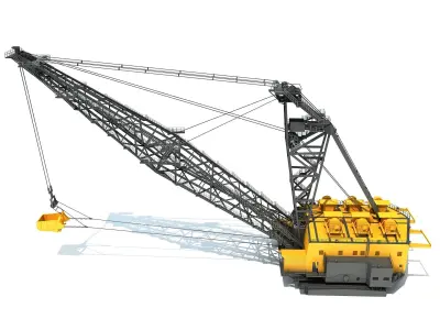 Dragline crane 3D model