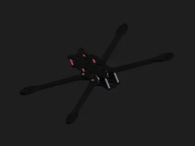 FPV Frame Apex HD 7 Low-poly 3D model