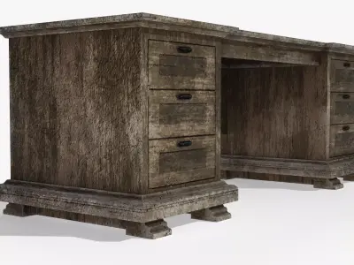 Damaged Furniture Low-poly 3D model