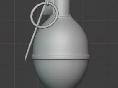 Game ready low poly grenade Free low-poly 3D model