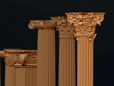 column greek roman Free 3D model