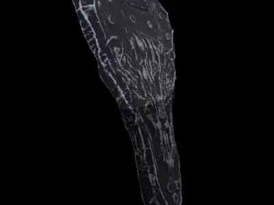 high  quality fantasy shield Low-poly 3D model
