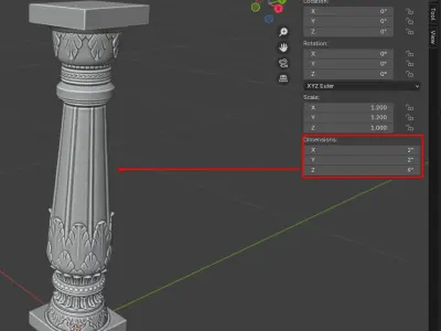 Indian Classic Pillar - 3DP Ready 3D print model