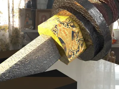 Katan Japanese Sword 3D model