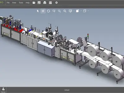 fully automatic -face mask machine 9 3D model