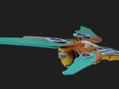 Sci-Fi Ship Low-poly 3D model