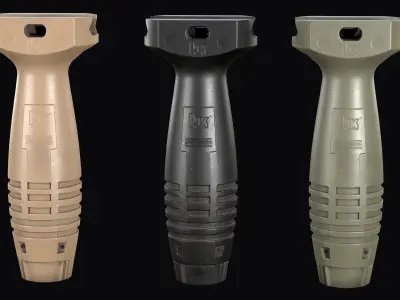 Vertical fore Grip HK  Low-poly 3D model