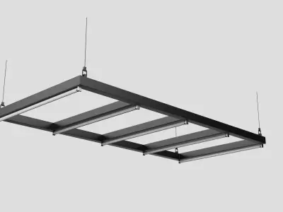 Hanging tube lights 3D model purchase