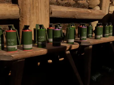 US WW2 M18 Smoke Grenade 3D model