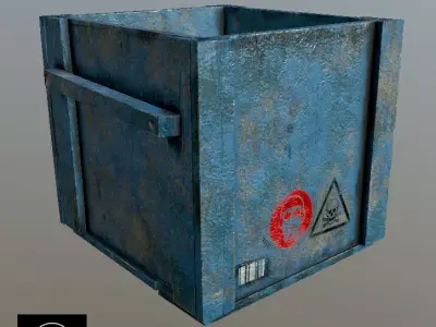 Old Wood Box  low-poly 3d model  3 textures 2028x2048 Low-poly 3D model