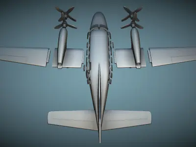 Cessna 441 Conquest II - 3D Printable Model 3D print model