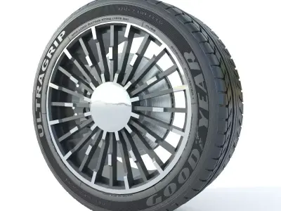 wheel Rim Tire 14 3D model
