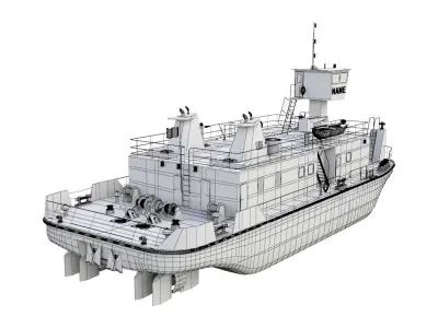 Pusher Marine or River and BONUS 3D model