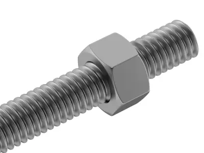 J Bolt stainless steel screw 3D model