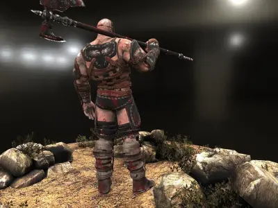 Blood Warrior Low-poly 3D model