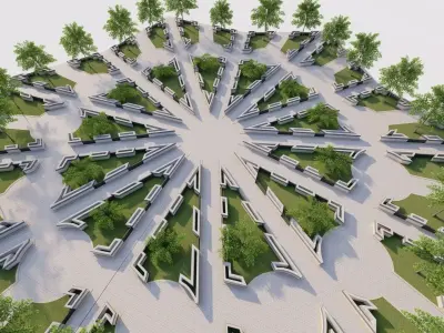 public park-Private Park Landscape 3D model purchase