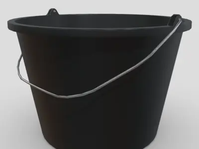 Bucket 6 Low-poly 3D model
