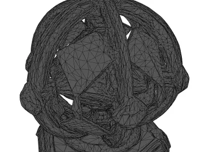 Glowing Alien Artifact Crystal Core 3D model